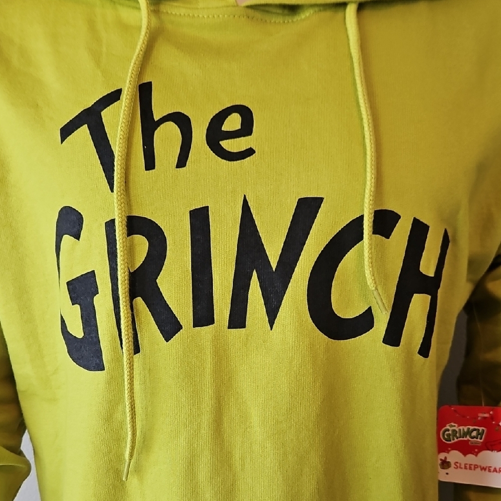 The Grinch Dr. Seuss Lime Green Hoodie Pullover Size Small - Picture 2 of 7